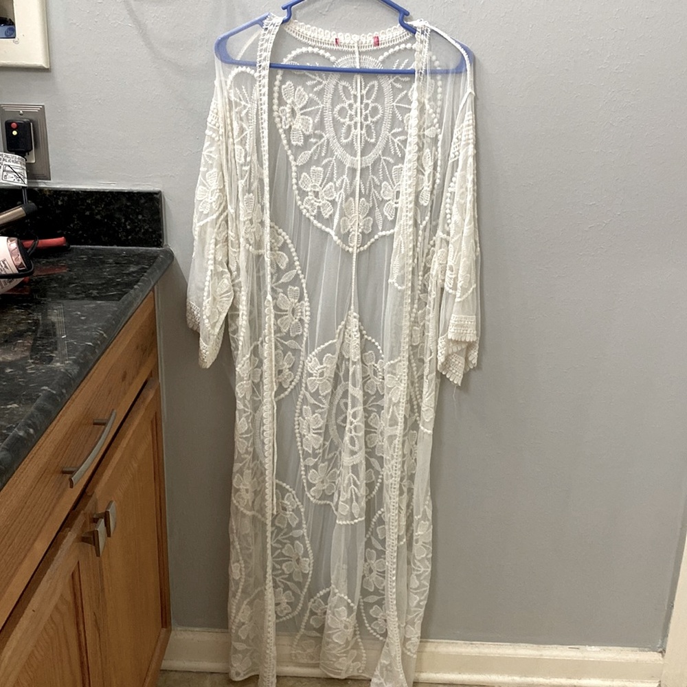 Long sheer cardigan!